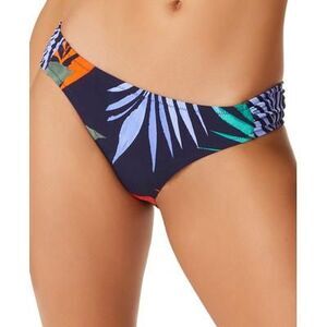 Jessica Simpson Island Paradise Side-shirred Bikini Bottoms In Mood Mul